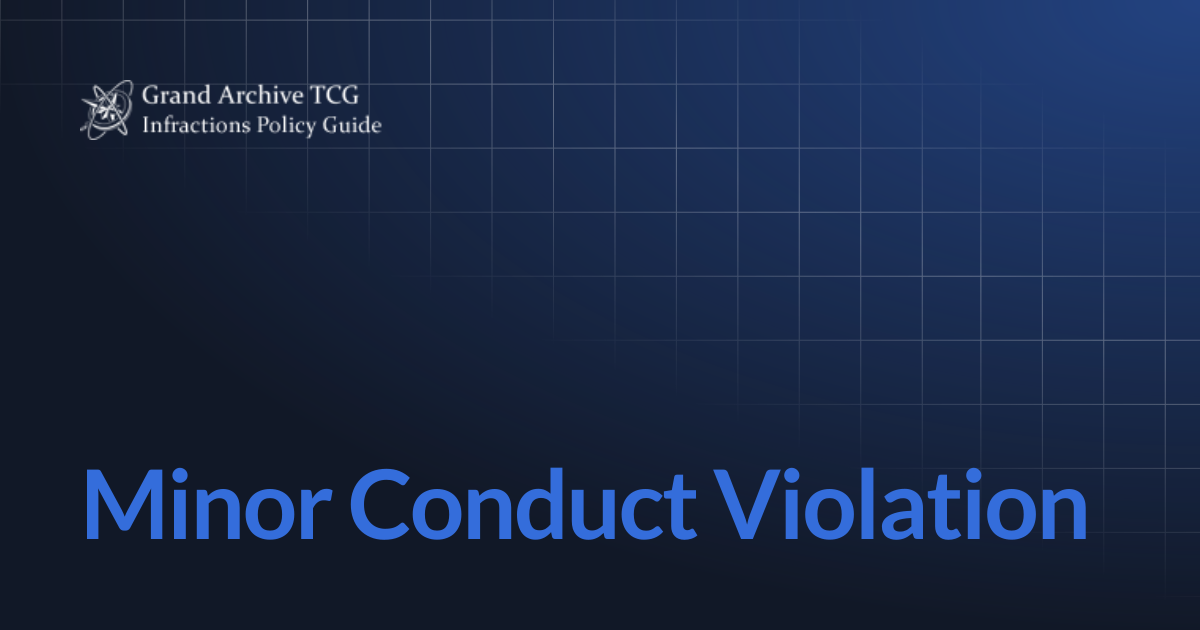 Minor Conduct Violation | Infractions Policy Guide